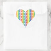 LGBT Gay Pride Monat Feier Rainbow Herz Runder Aufkleber (Tasche)