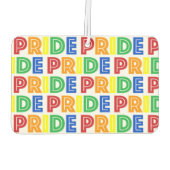LGBT Gay Pride Monat Feier Regenbogen Buchstaben Autolufterfrischer (Rückseite)