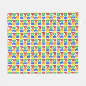 LGBT Gay Pride Monat Feier Regenbogen Buchstaben Fleecedecke (Vorderseite (Horizontal))