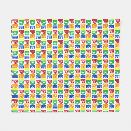 LGBT Gay Pride Monat Feier Regenbogen Buchstaben Fleecedecke (Vorderseite (Horizontal))