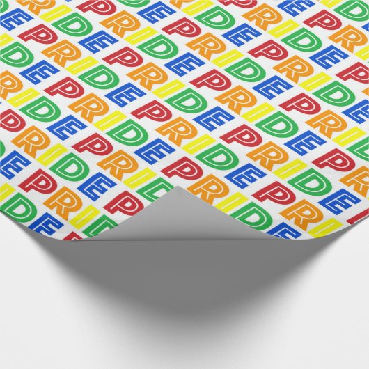 LGBT Gay Pride Monat Feier Regenbogen Buchstaben Geschenkpapier (Ecke)