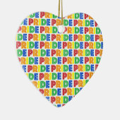 LGBT Gay Pride Monat Feier Regenbogen Buchstaben Keramik Ornament (Rechts)