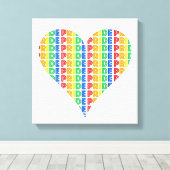 LGBT Gay Pride Monat Feier Regenbogen Buchstaben Leinwanddruck (Insitu (Holzboden))