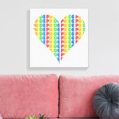 LGBT Gay Pride Monat Feier Regenbogen Buchstaben Leinwanddruck (Insitu (Wohnzimmer))