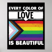 LGBT Gay Pride Monat Jede Farbe der Liebe ist Poster (Vorne)