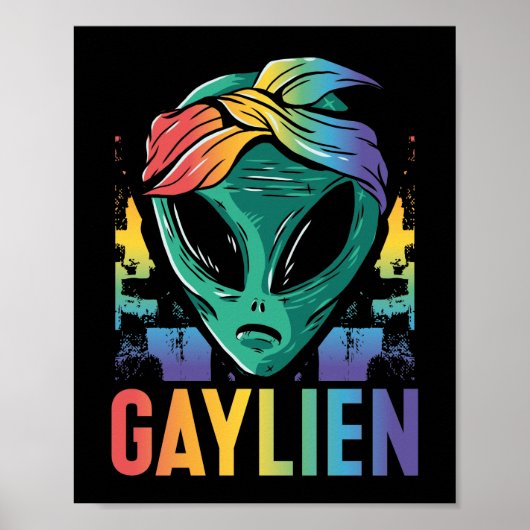 LGBT Gay Pride Month Gaylien Poster (Vorne)
