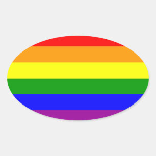 LGBT-Gay Pride* Oval-Aufkleber Ovaler Aufkleber