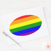 LGBT-Gay Pride* Oval-Aufkleber Ovaler Aufkleber (Umschlag)