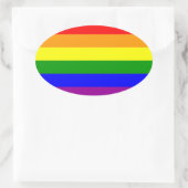 LGBT-Gay Pride* Oval-Aufkleber Ovaler Aufkleber (Tasche)