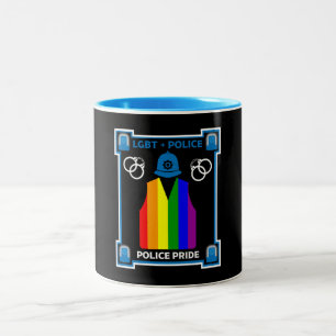 LGBT+ Gay Pride Polizei Zweifarbige Tasse