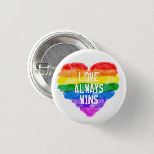 LGBT Gay Pride Rainbow Button (Vorne & Hinten)