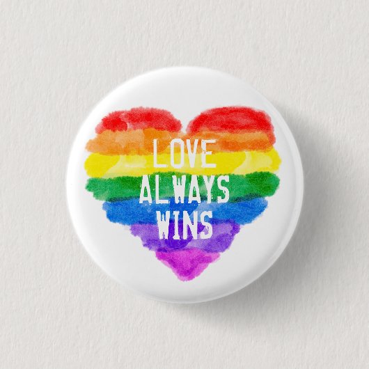 LGBT Gay Pride Rainbow Button (Vorderseite)