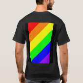 LGBT Gay Pride Rainbow Colors T - Shirt (Rückseite)