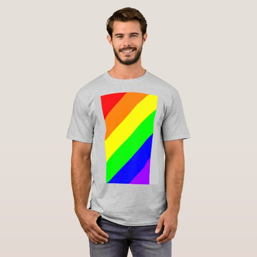 LGBT Gay Pride Rainbow Colors T - Shirt (Vorne ganz)