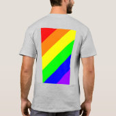 LGBT Gay Pride Rainbow Colors T - Shirt (Rückseite)