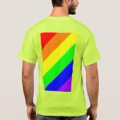 LGBT Gay Pride Rainbow Colour Safety T - Shirt (Rückseite)