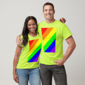 LGBT Gay Pride Rainbow Colour Safety T - Shirt (Unisex)