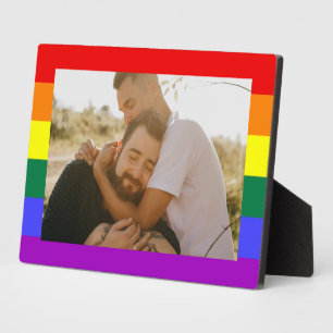 LGBT Gay Pride Rainbow Custom Foto Tabletop Easel Fotoplatte