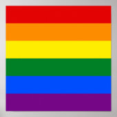 LGBT Gay Pride Rainbow Flag Square Poster (Vorne)