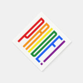 LGBT Gay Pride Rainbow Flag Typografie LGBTQ Party Serviette (Ecke)