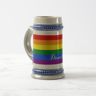LGBT Gay Pride Rainbow Flag Vintag Biersteine Tass Bierglas