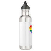 LGBT Gay Pride Rainbow Heart Edelstahlflasche (Links)