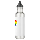 LGBT Gay Pride Rainbow Heart Edelstahlflasche (Rechts)