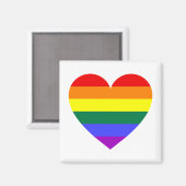 LGBT Gay Pride Rainbow Heart Magnet (Vorderseite/Rückseite)
