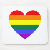 LGBT Gay Pride Rainbow Heart Mousepad (Vorne)