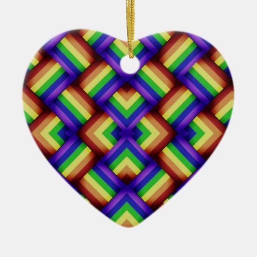 LGBT Gay Pride Rainbow Heart Ornament (Vorne)