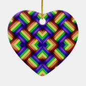 LGBT Gay Pride Rainbow Heart Ornament (Hinten)
