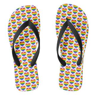 LGBT Gay Pride Rainbow Herzmuster Badesandalen