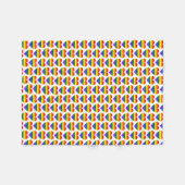 LGBT Gay Pride Rainbow Herzmuster Fleecedecke (Vorderseite (Horizontal))