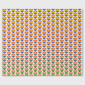 LGBT Gay Pride Rainbow Herzmuster Geschenkpapier (Flach)