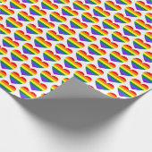 LGBT Gay Pride Rainbow Herzmuster Geschenkpapier (Ecke)