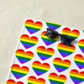LGBT Gay Pride Rainbow Herzmuster Strandtuch (Beispiel)