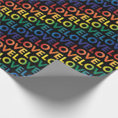 LGBT | GAY PRIDE | Rainbow-Liebe auf Schwarz Geschenkpapier (Ecke)