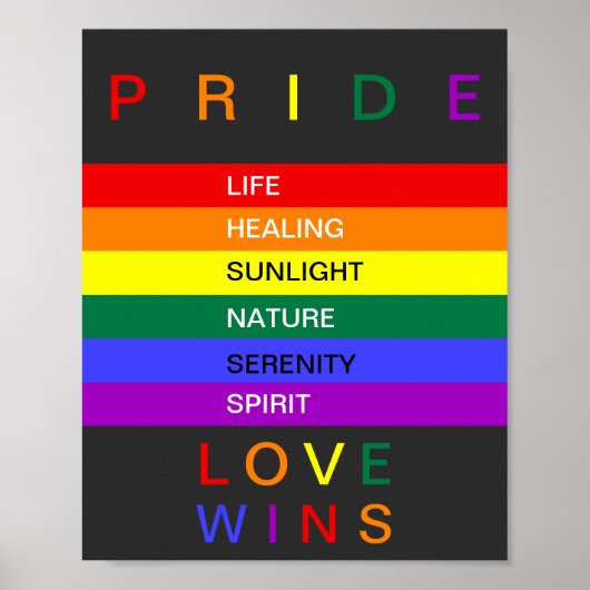 LGBT Gay Pride Rainbow Liebe gewinnt Custom Poster (Vorne)