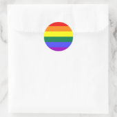 LGBT Gay Pride Rainbow Runder Aufkleber (Tasche)