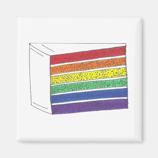 LGBT-Gay Pride-Rainbow-Schicht-Wedelscheibe Magnet (Vorne)
