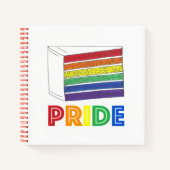 LGBT-Gay Pride-Rainbow-Schicht-Wedelscheibe Notizbuch (Vorderseite)