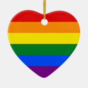 LGBT Gay Pride-Regenbogen-Flaggen-Streifen Keramik Ornament