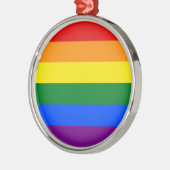 LGBT Gay Pride-Regenbogen-Flaggen-Streifen Ornament Aus Metall (Links)