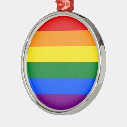 LGBT Gay Pride-Regenbogen-Flaggen-Streifen Ornament Aus Metall (Links)