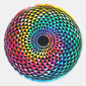 LGBT/Gay Pride-Regenbogen-Gefärbte Krawatte unter  Runder Aufkleber (Vorderseite)