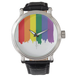 LGBT-Gay Pride-Regenbogen-Paint Armbanduhr