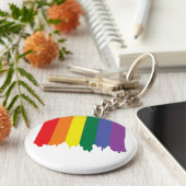 LGBT-Gay Pride-Regenbogen-Paint Schlüsselanhänger (Seite)