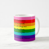 LGBT-Gay Pride-Regenbogen-Tasse Original 8 Streife Kaffeetasse (VorderseiteRechts)