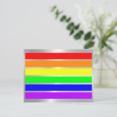 LGBT Gay Pride Regenbogenfarben glänzend Silber Postkarte (Stehend Vorderseite)