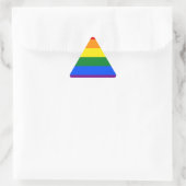 LGBT-Gay Pride-Regenbogenfarbenstreifen Dreieckiger Aufkleber (Tasche)